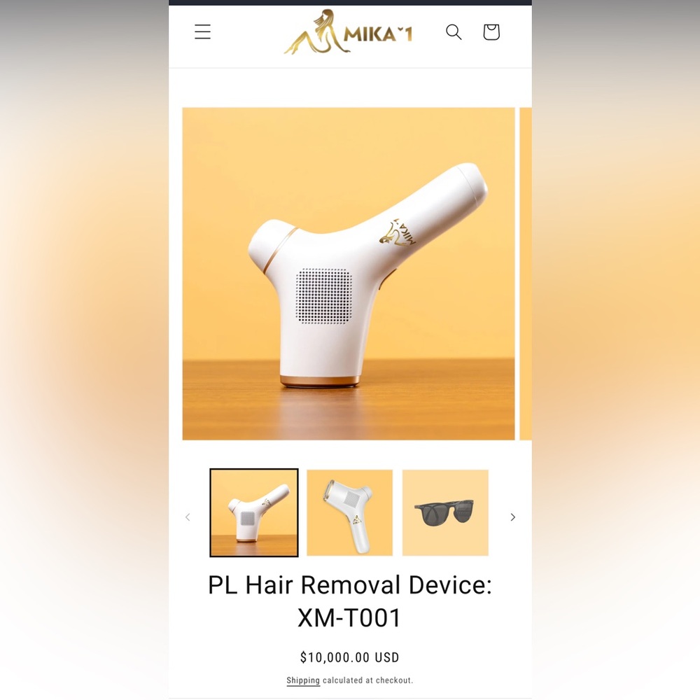 Mika 1 PL Hair Removal Device: XM-T001 **Spa quality hair laser**